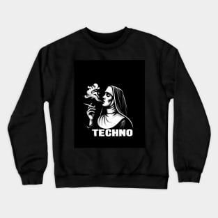 Renaissance Beats Smoking Nun Techno Crewneck Sweatshirt